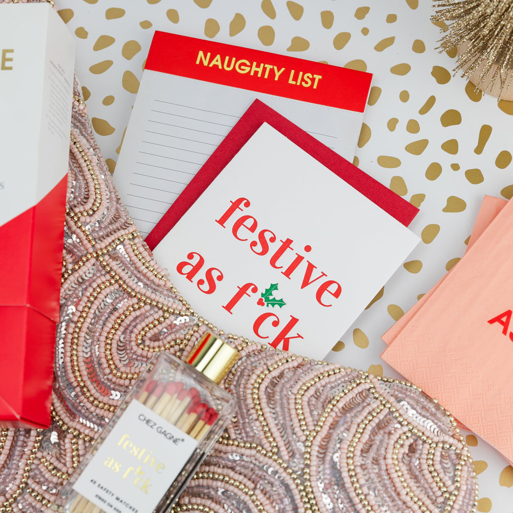 Festive as F*ck - Letterpress Card