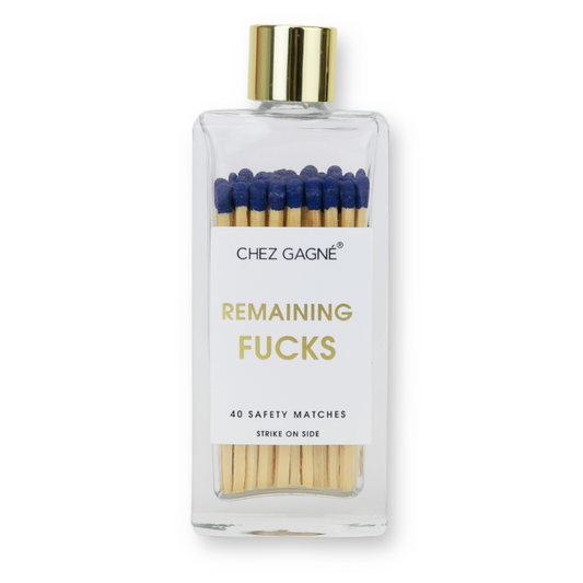 Remaining Fucks - Glass Bottle Safety Matches