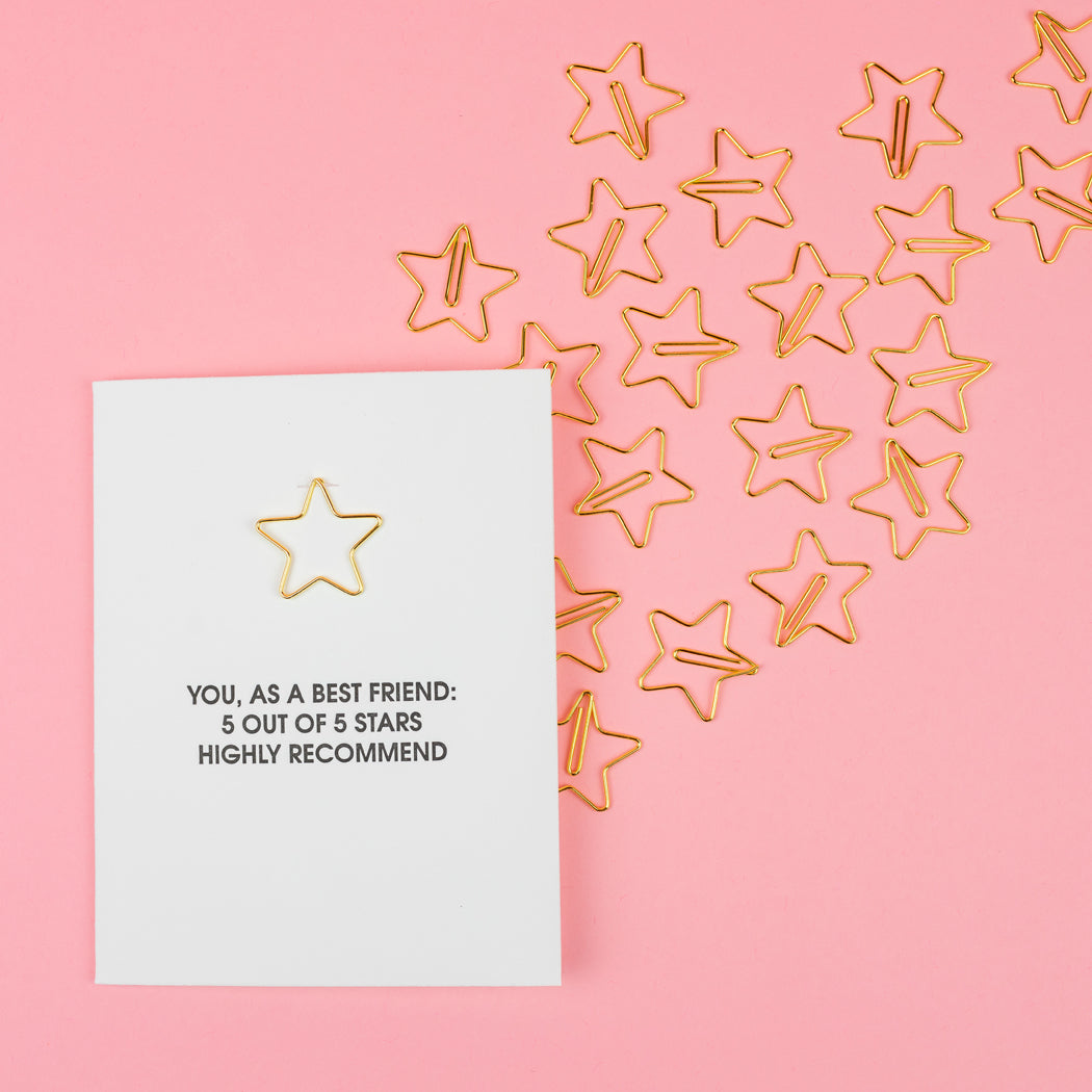 You, as a Best Friend 5 out of 5 Stars. Highly Recommend - Paper Clip Letterpress Card