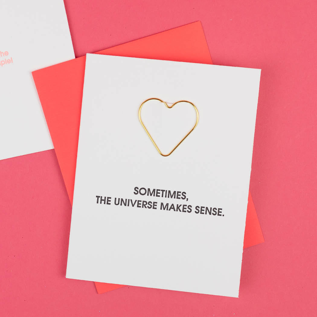 Cheers to the Happy Couple - Paper Clip Letterpress Card