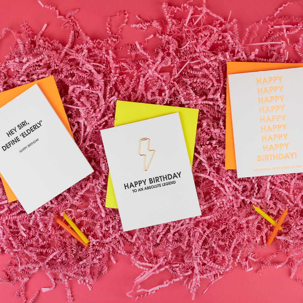 Happy Birthday To An Absolute Legend - Birthday Paper Clip Letterpress Card