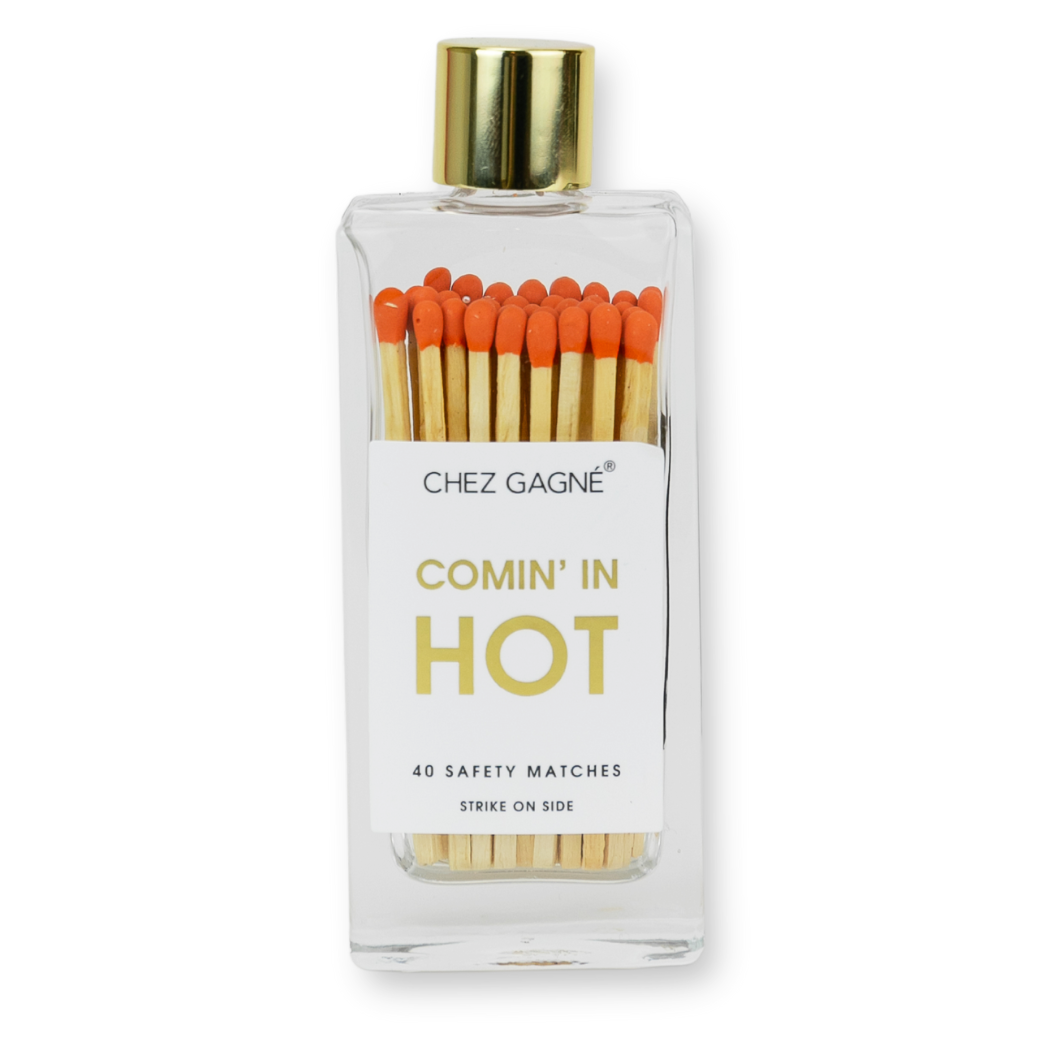 Coming In Hot - Glass Bottle Safety Matches