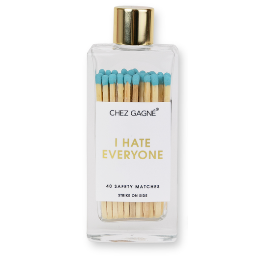 I Hate Everyone - Glass Bottle Safety Matches
