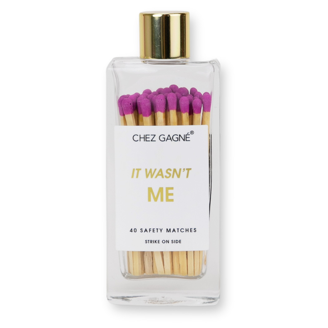 It Wasn't Me - Glass Bottle Safety Matches