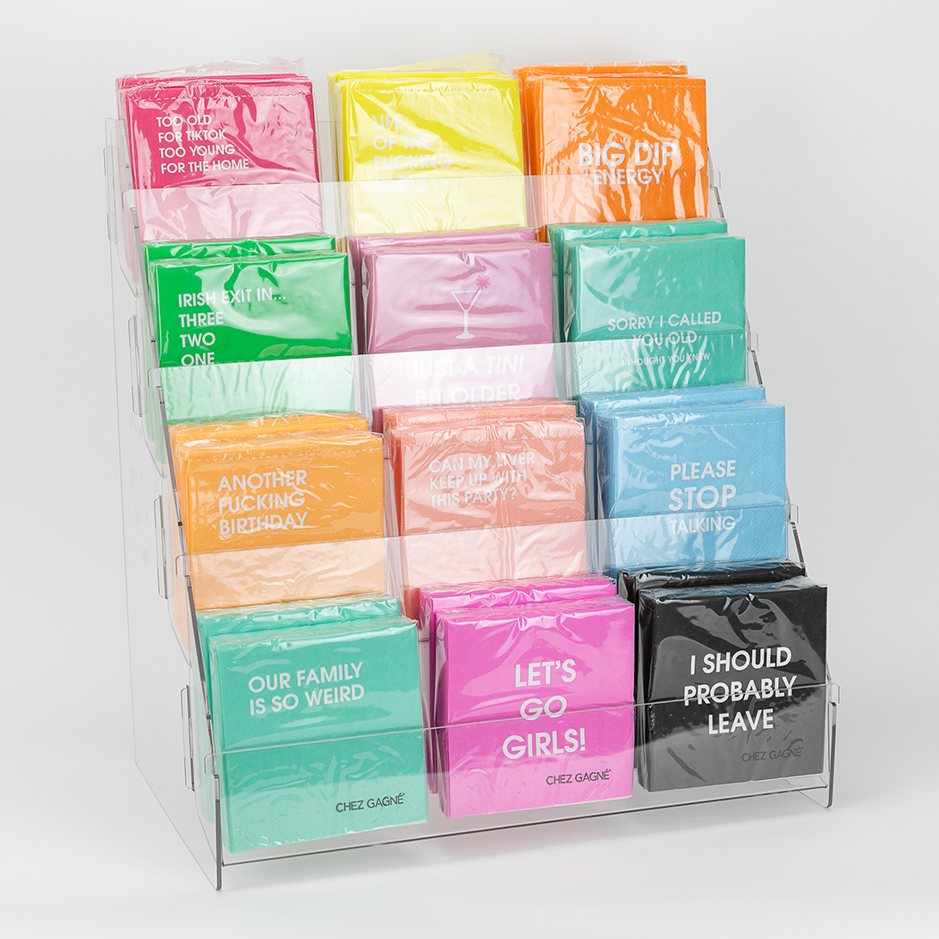 Acrylic Counter Rack - Filled with 12 Best Selling Cards