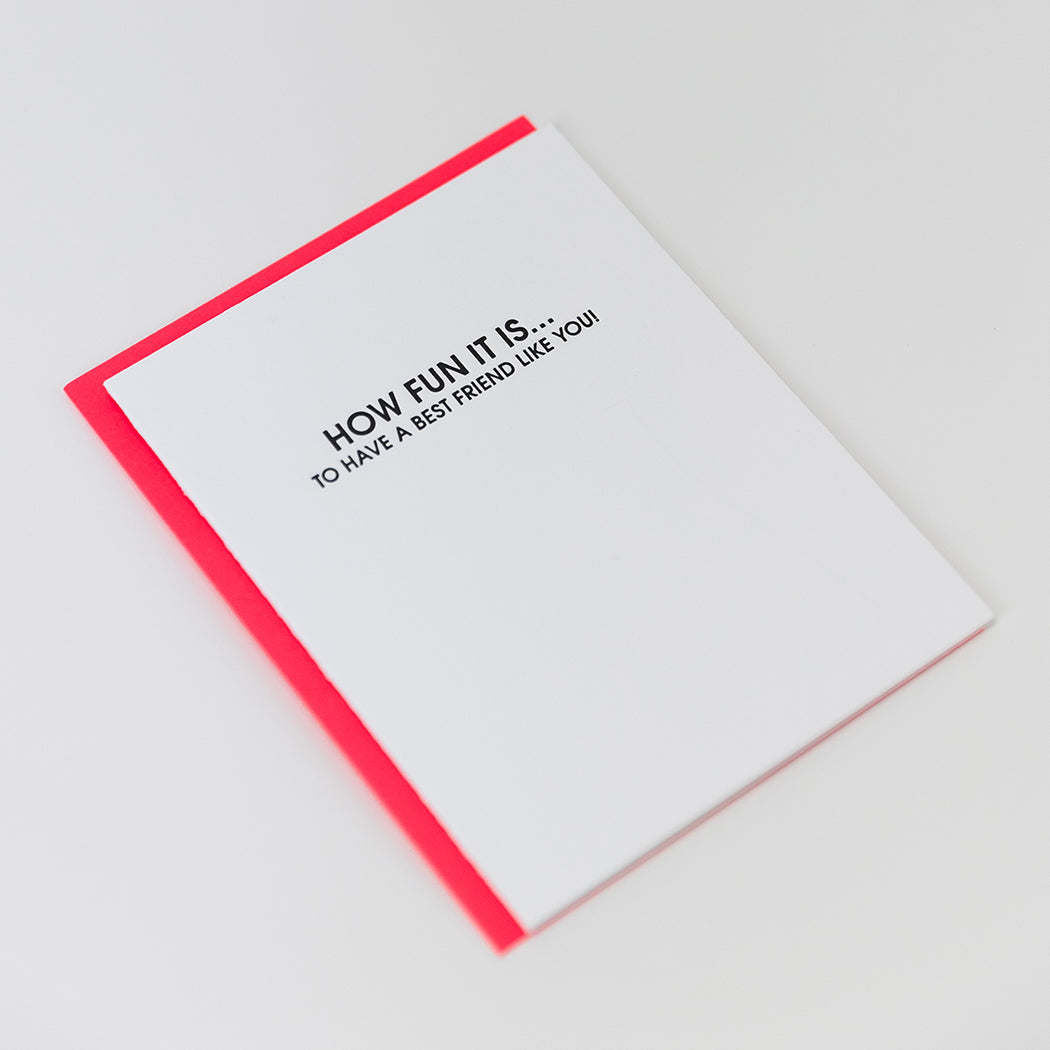 Best Friend Like You - Letterpress Card