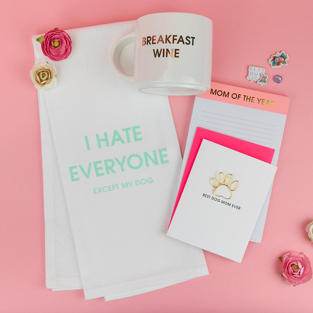Best Dog Mom Ever - Paper Clip Letterpress Card
