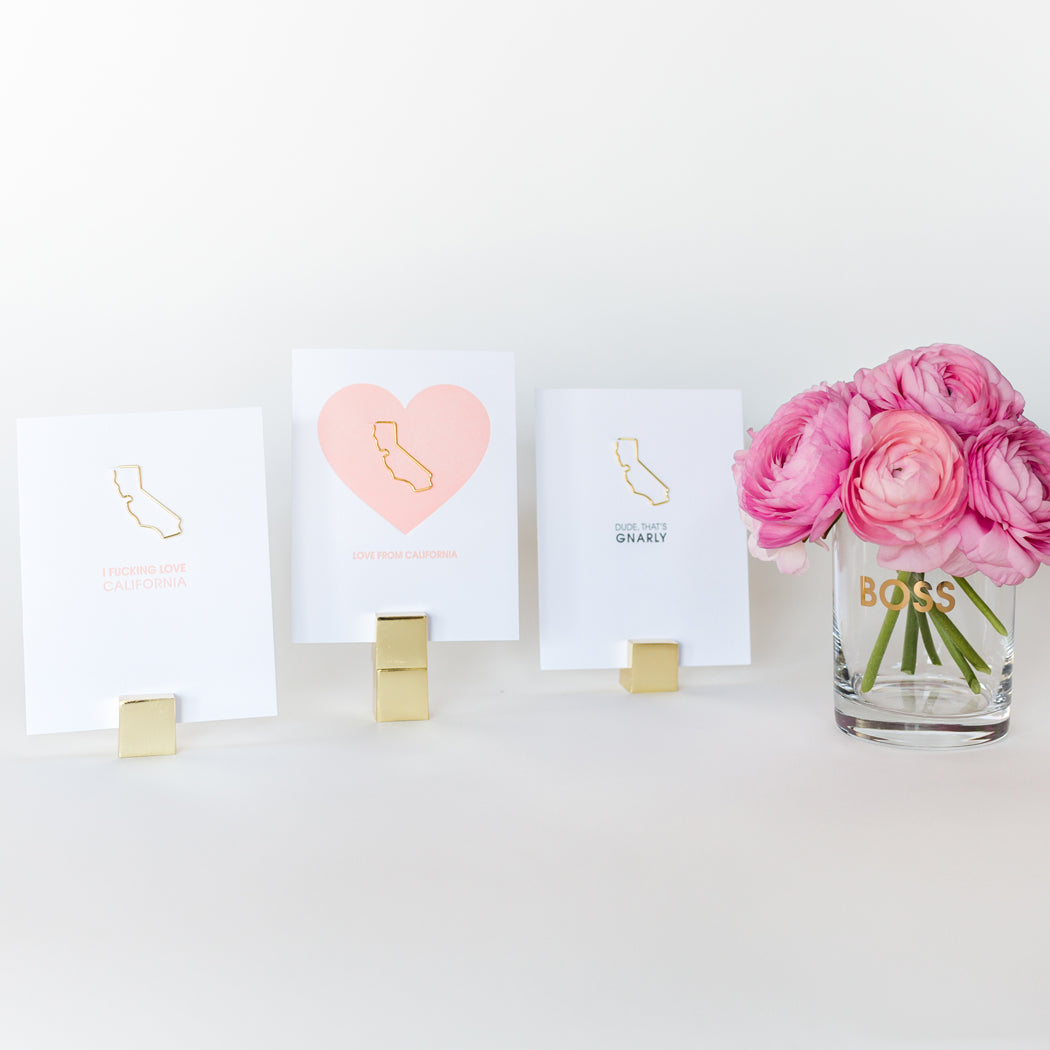 Love From California - Paper Clip Letterpress Card