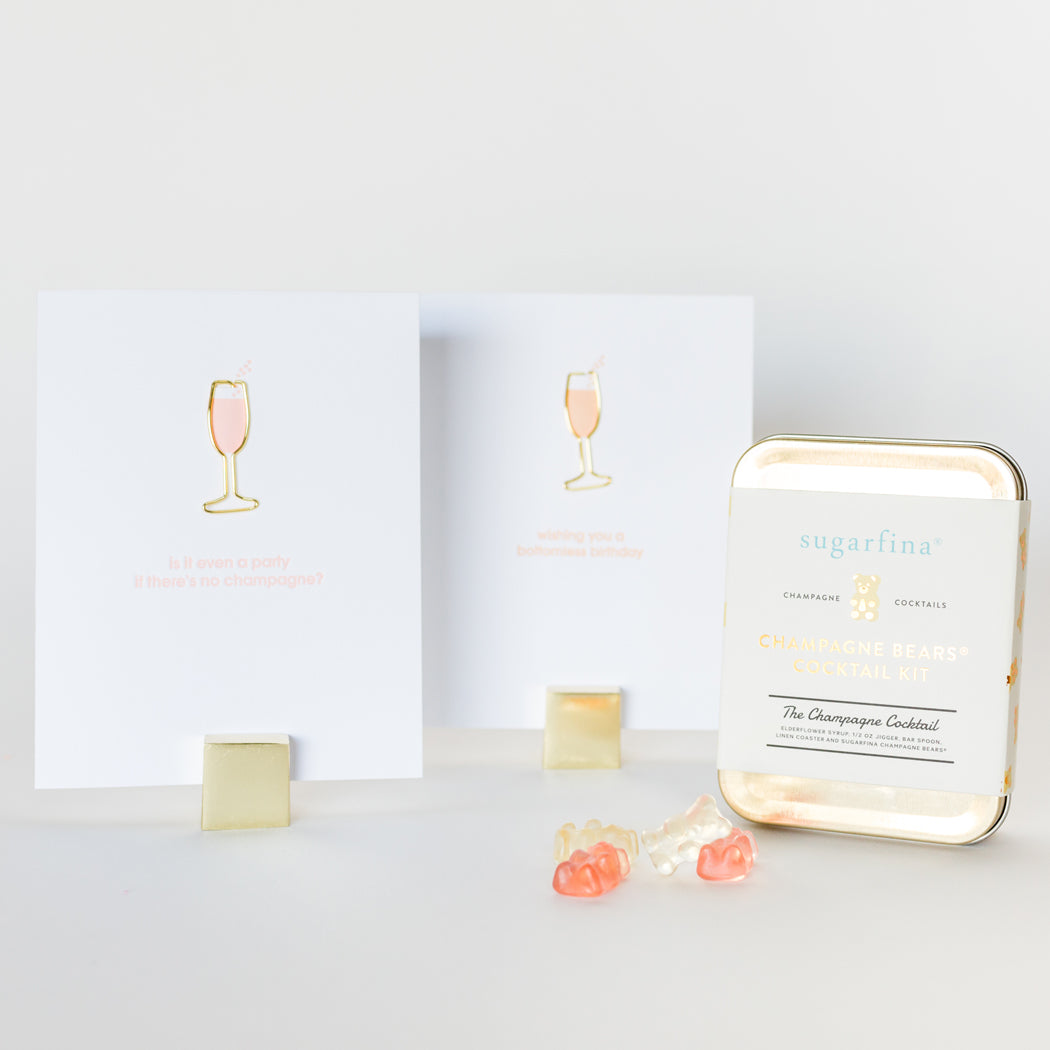 Wishing You a Bottomless Birthday - Paper Clip Letterpress Card