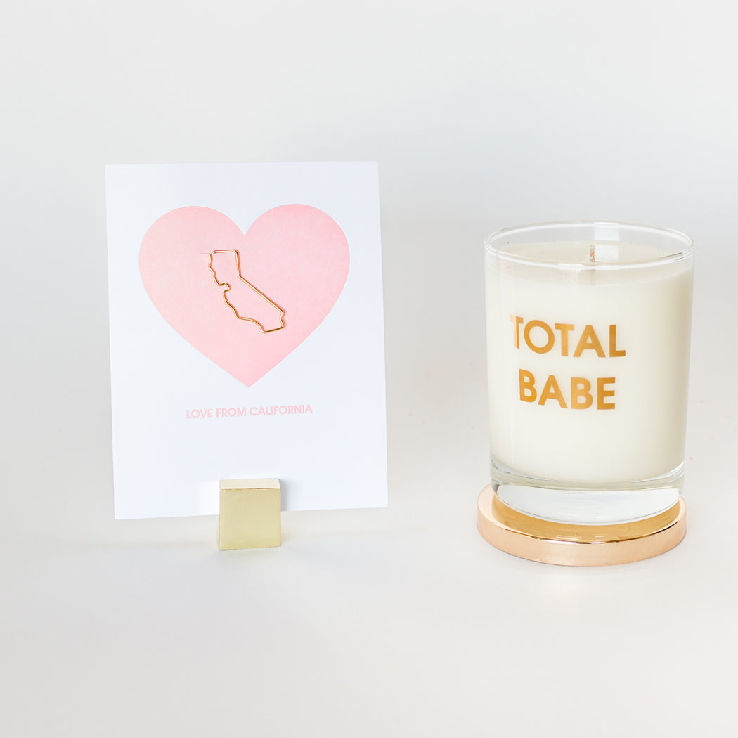 Love From California - Paper Clip Letterpress Card