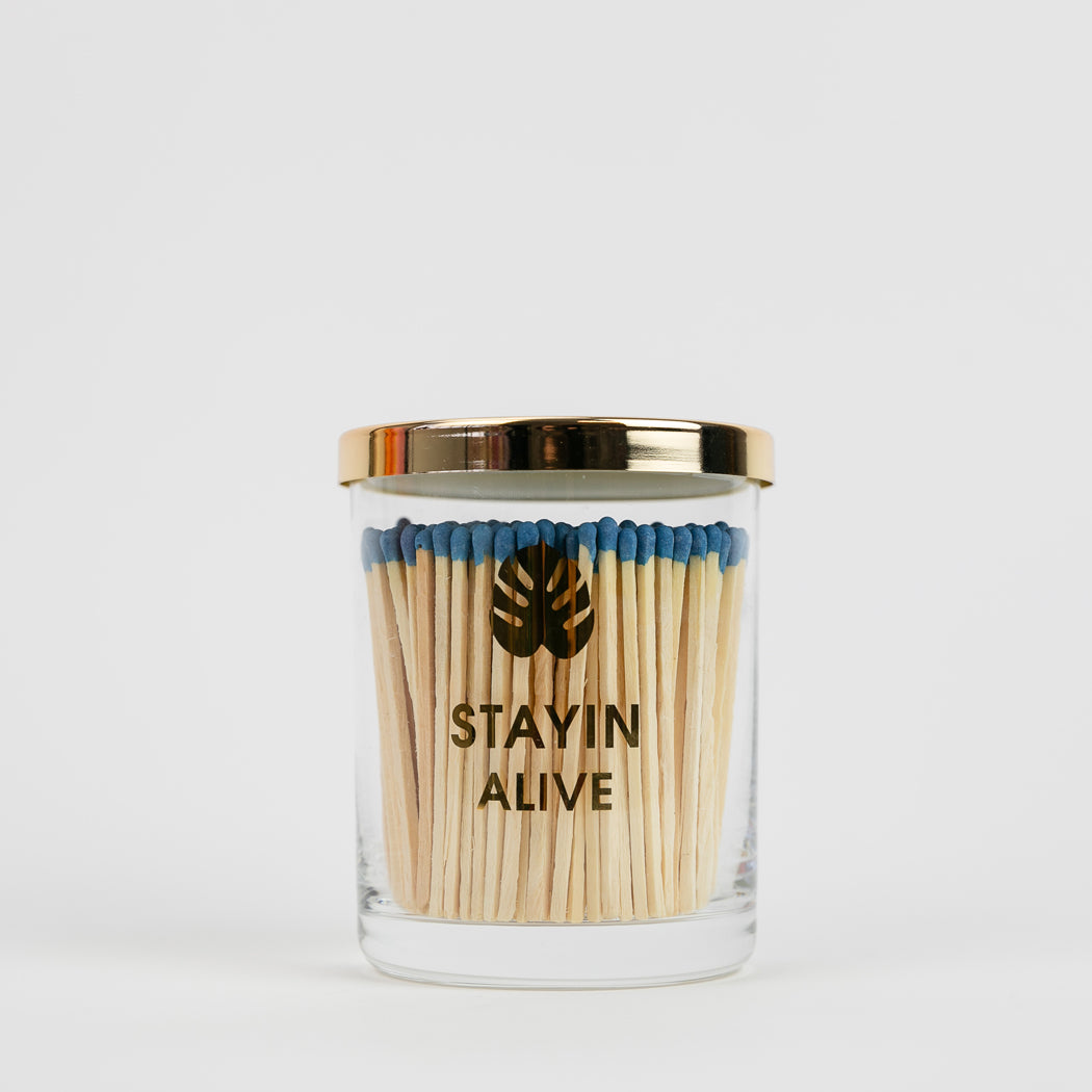 Limited Edition: Stayin' Alive Match + Rocks Glass Duo