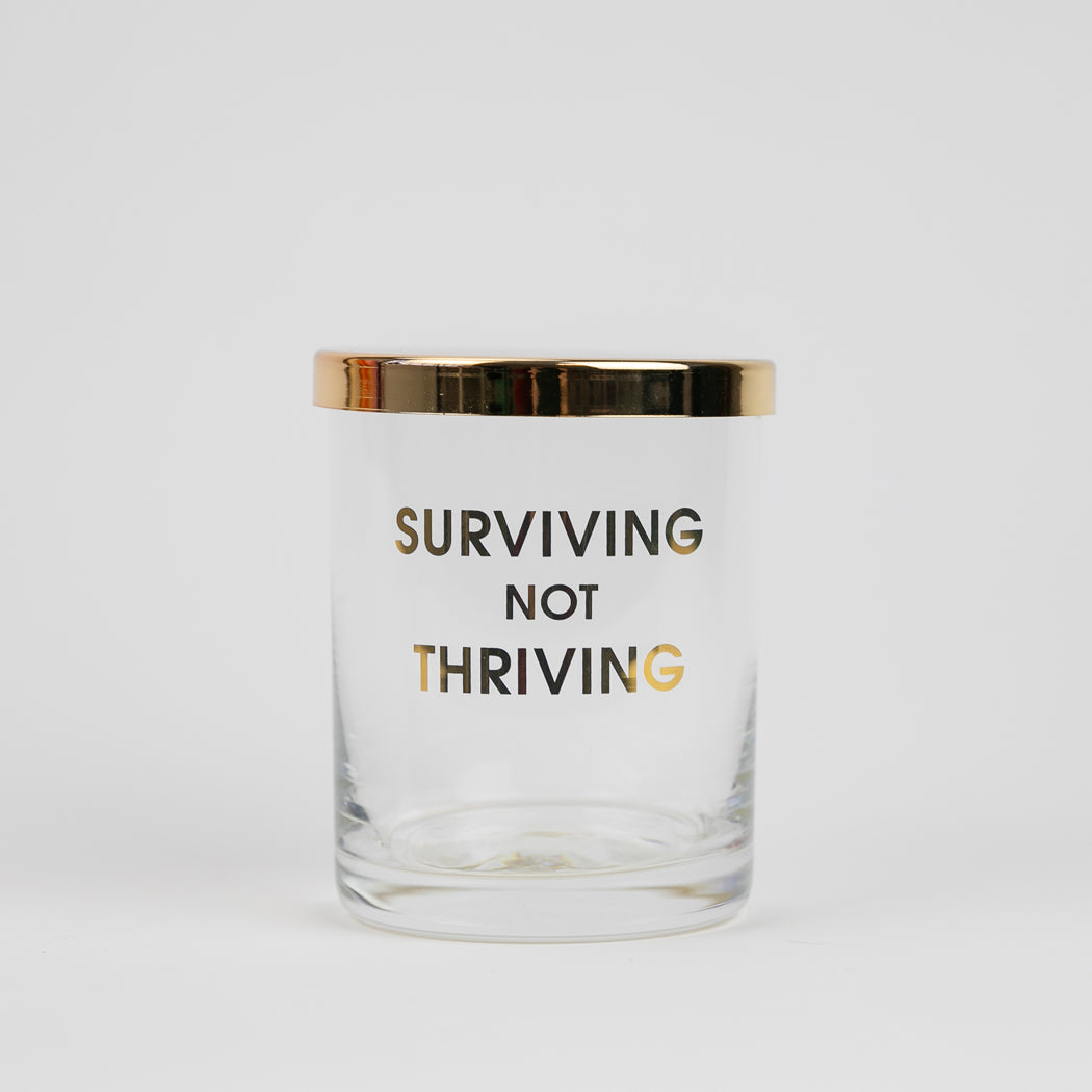 Limited Edition: Surviving Not Thriving Match + Rocks Glass Duo