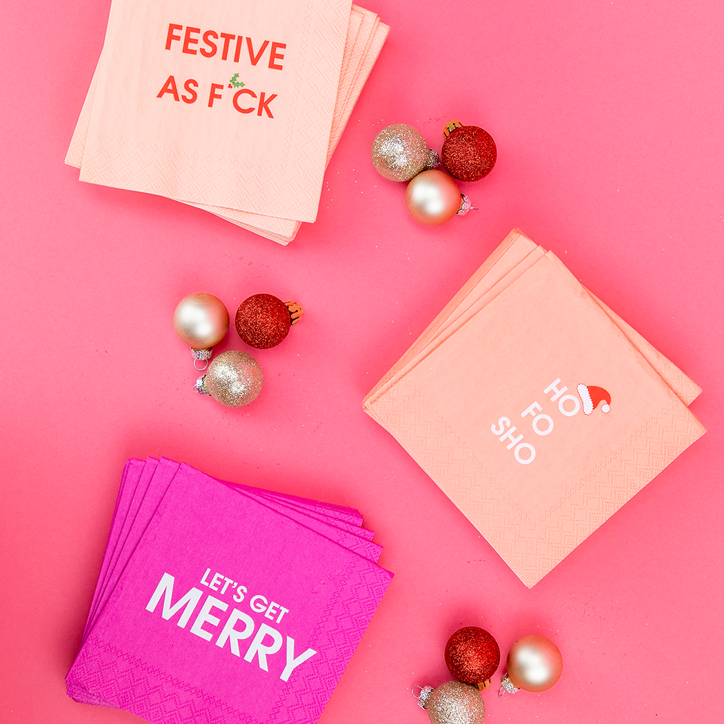 Festive As F*ck - Cocktail Napkins