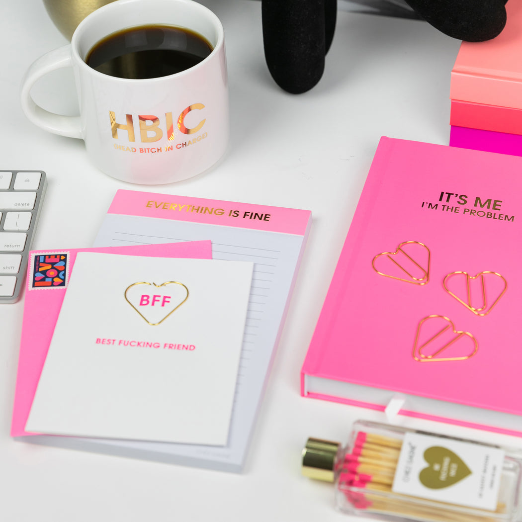 HBIC Head Bitch In Charge - Gold Foil Oversized Mug