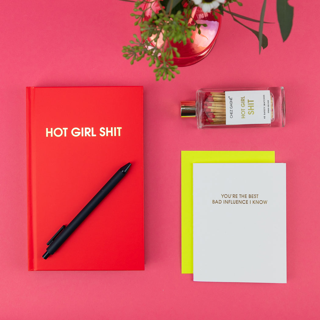 Hot Girl Shit - Fire Red Hardcover Journal