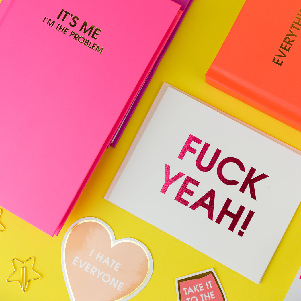 Fuck Yeah - Letterpress Card