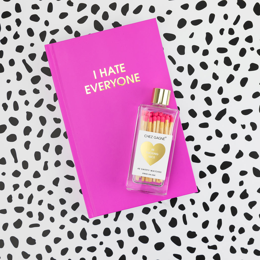 I Hate Everyone - Orchid Hardcover Journal