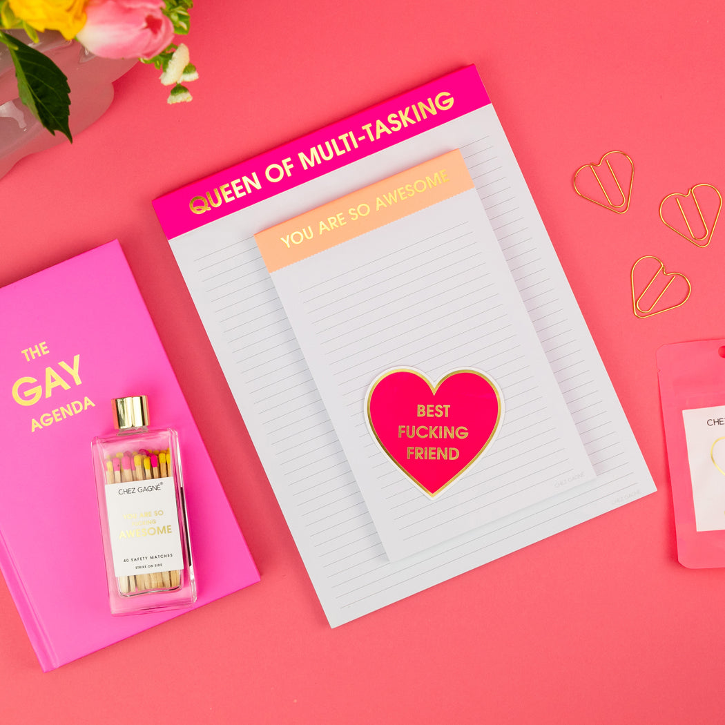 The Gay Agenda - Neon Rose Hardcover Journal