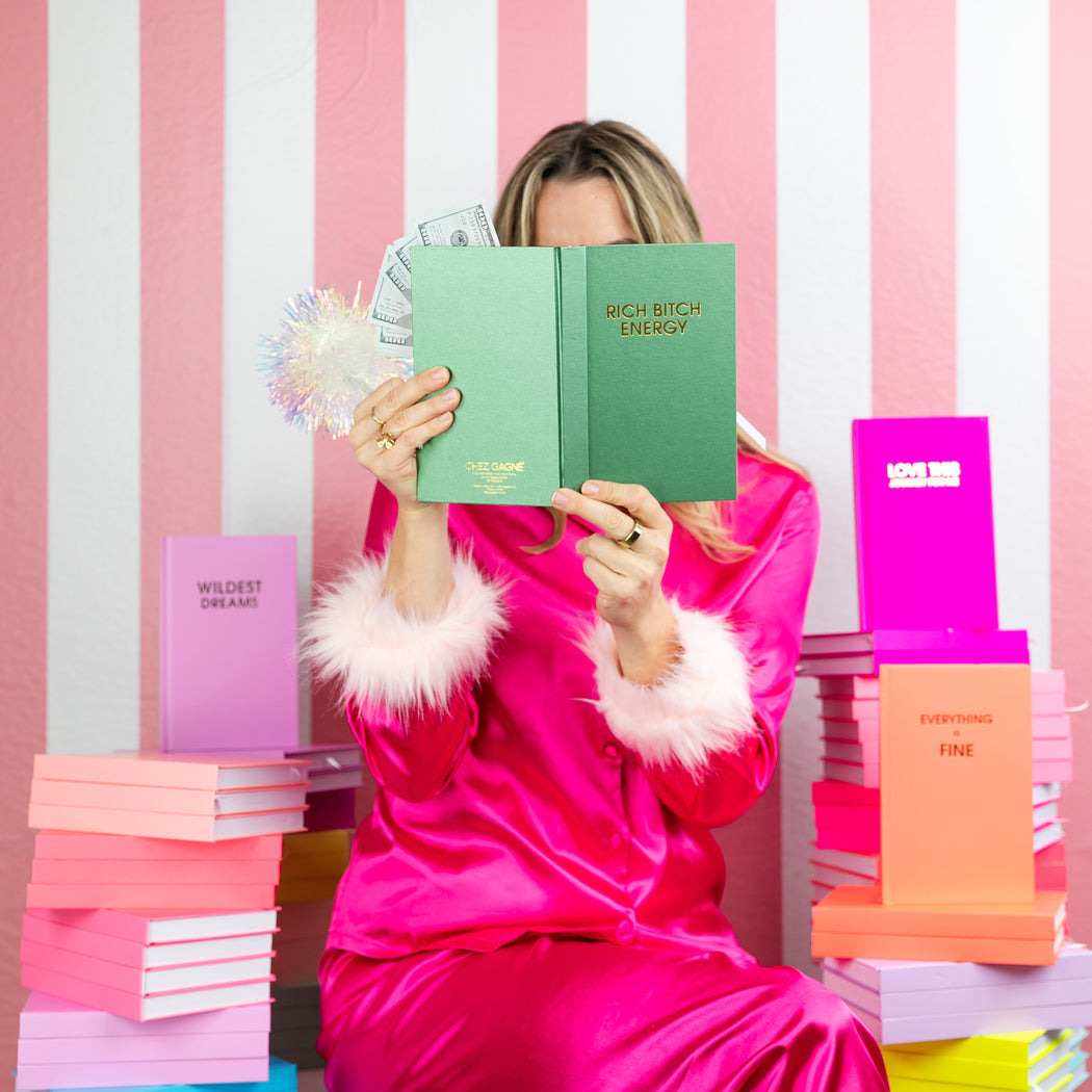 Rich Bitch Energy - Hardcover Daily Journal - Hystar Emerald