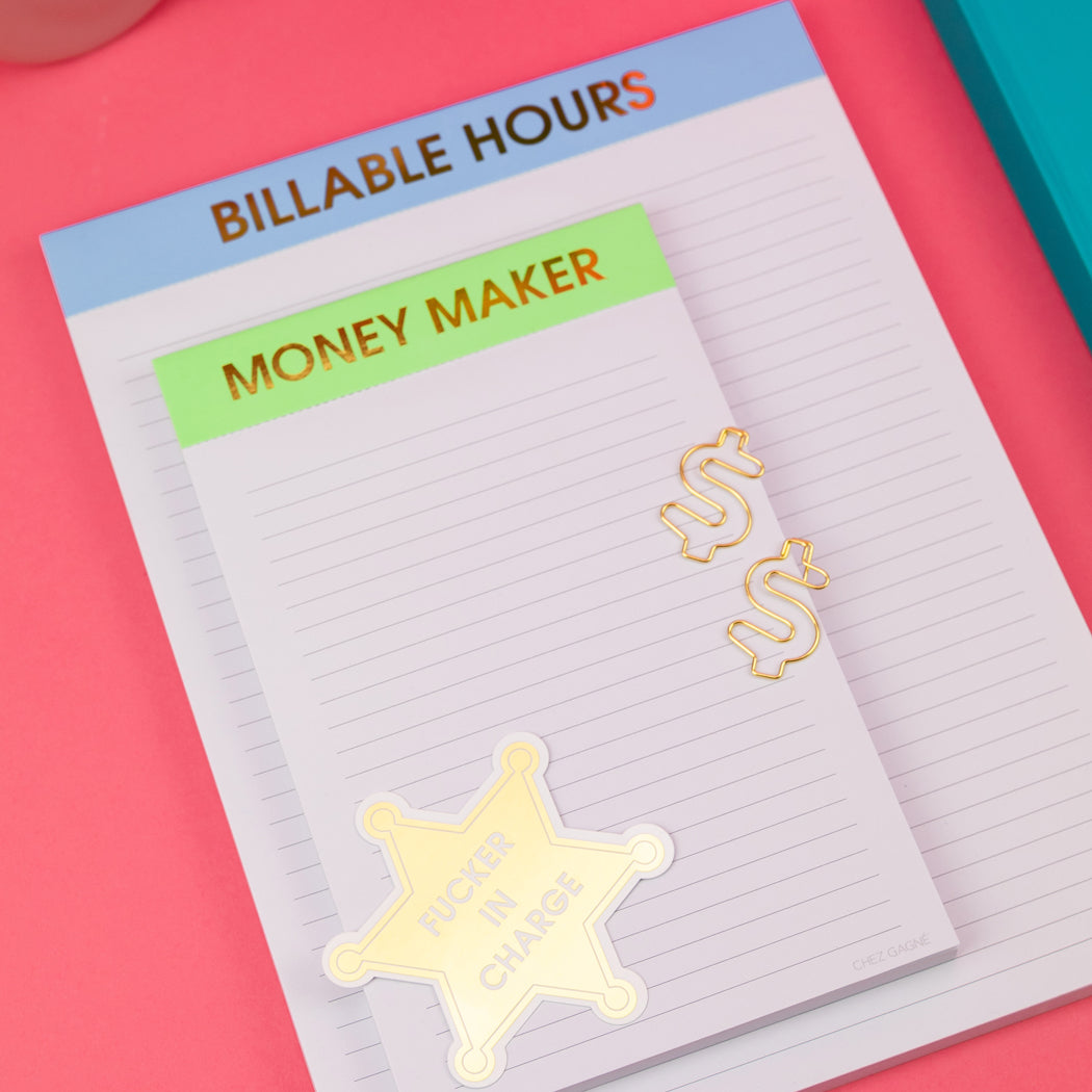 Billable Hours - Large Memo Notepad
