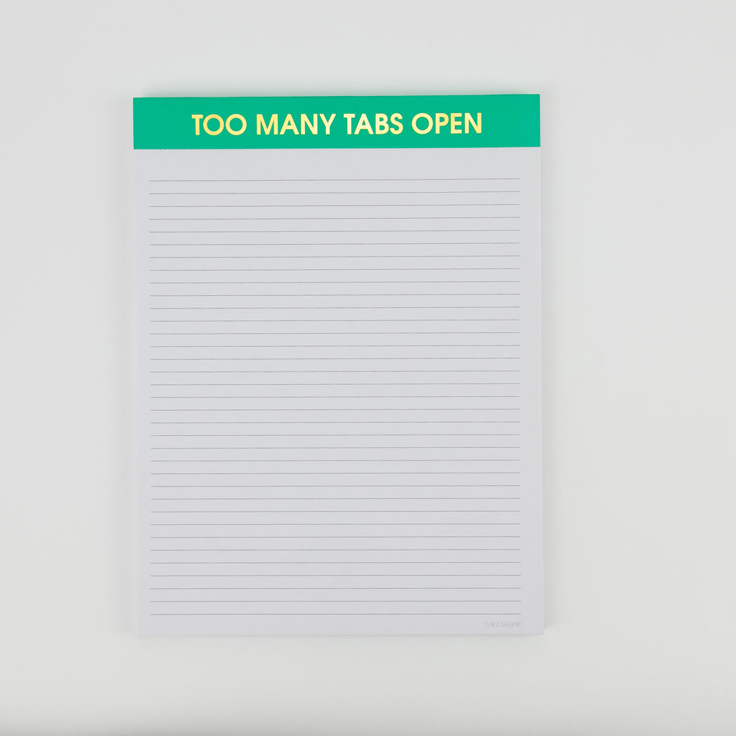 Too Many Tabs Open - Large Memo Notepad