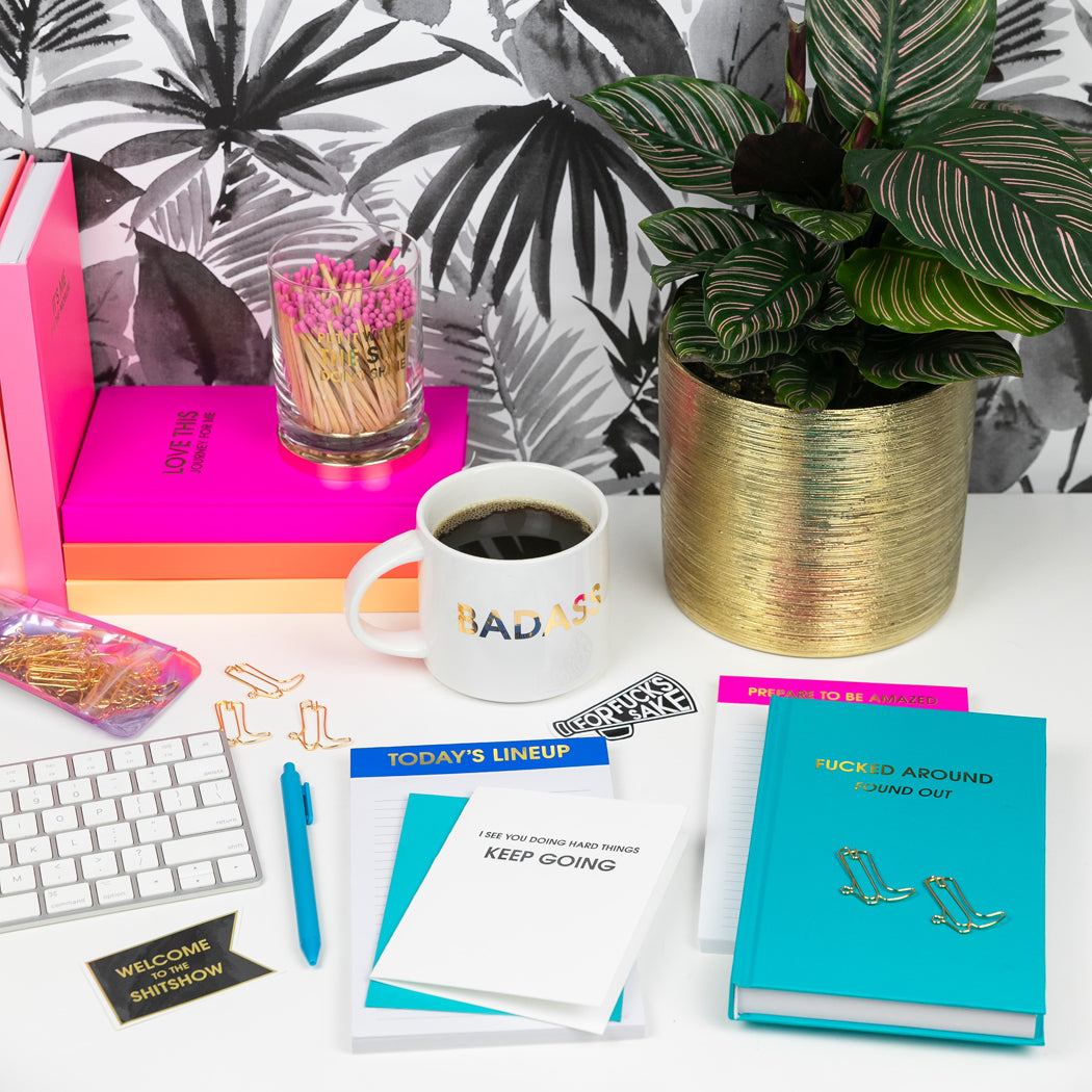 Fucked Around. Found Out. - Bright Teal Hardcover Journal