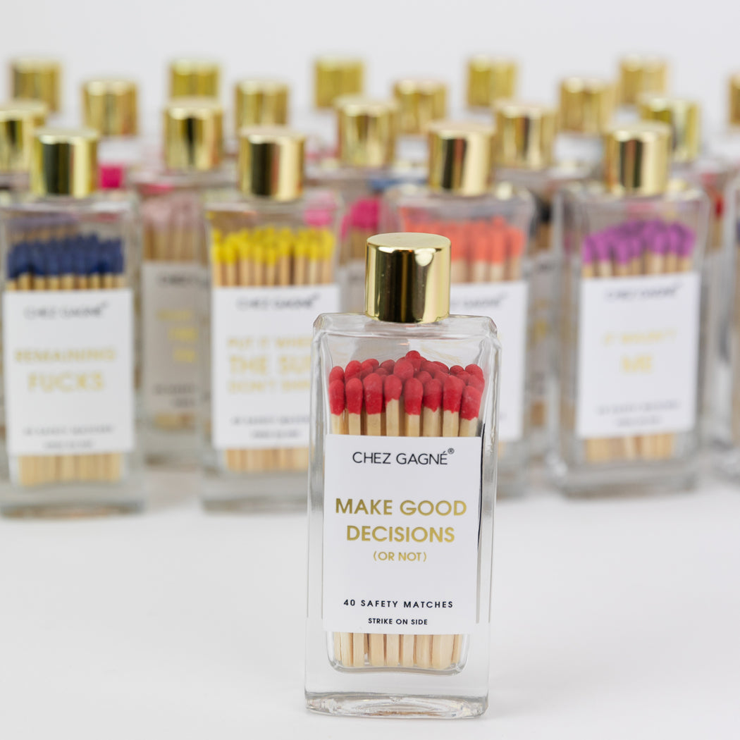 Make Good Decisions (Or Not) - Glass Bottle Safety Matches