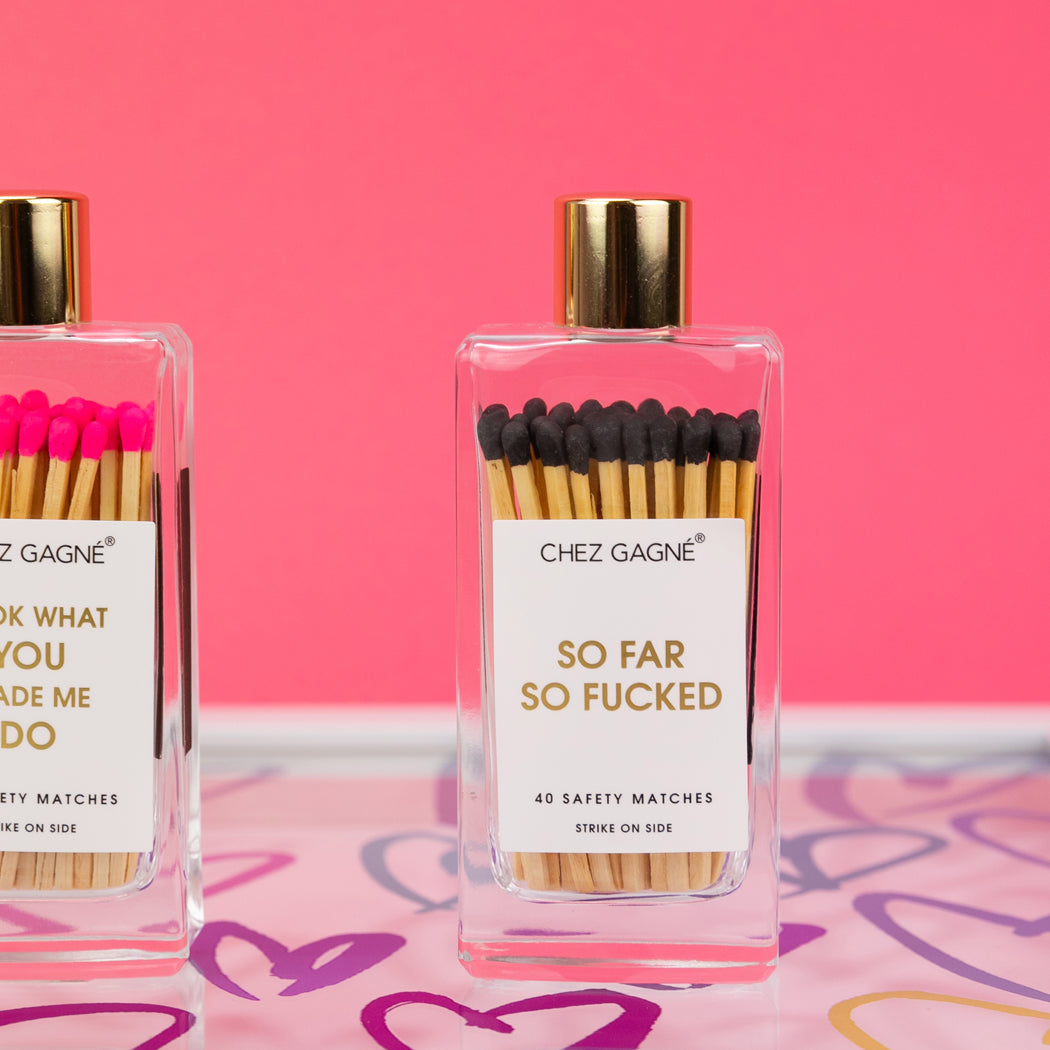 So Far, So Fucked - Glass Bottle Safety Matches