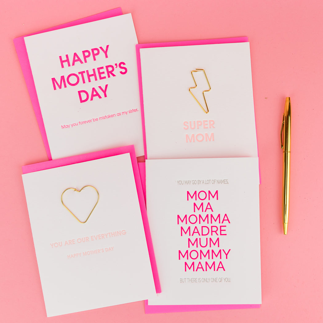Happy Mother's Day Mistaken As My Sister - Letterpress Card
