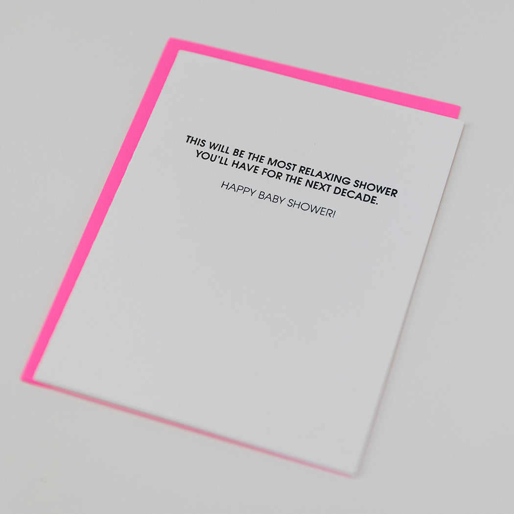 Most Relaxing Shower You'll Have For The Next Decade - Letterpress Card