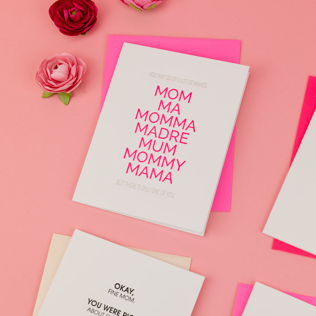 Mother by Many Names - Letterpress Card