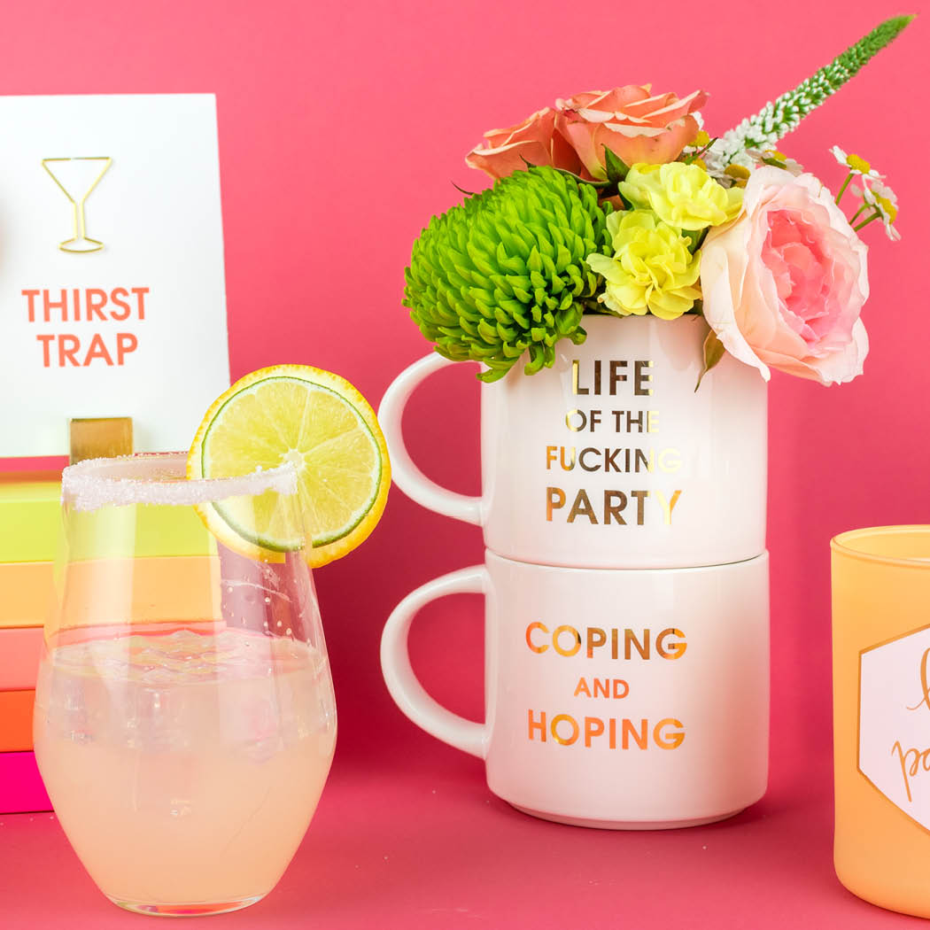 Coping and Hoping - Gold Foil Metallic Mug