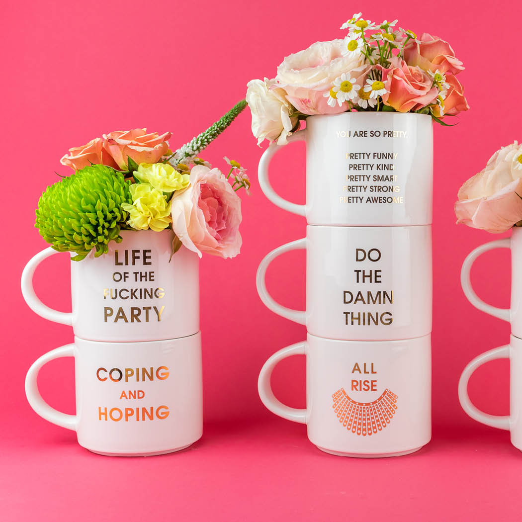 Coping and Hoping - Gold Foil Metallic Mug