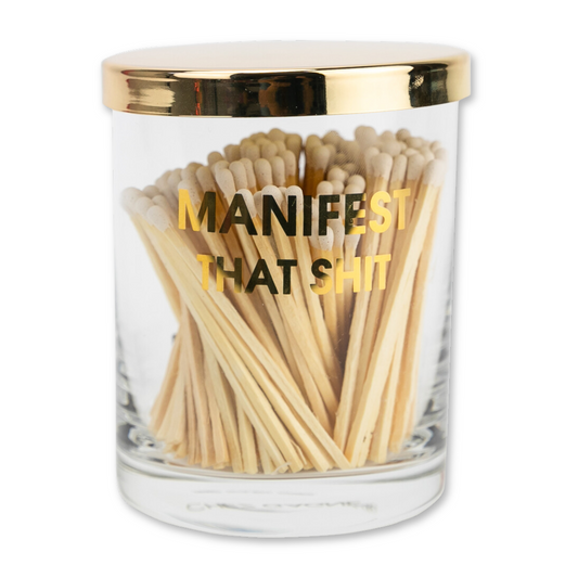 Limited Edition: Manifest That Shit Match + Rocks Glass Duo