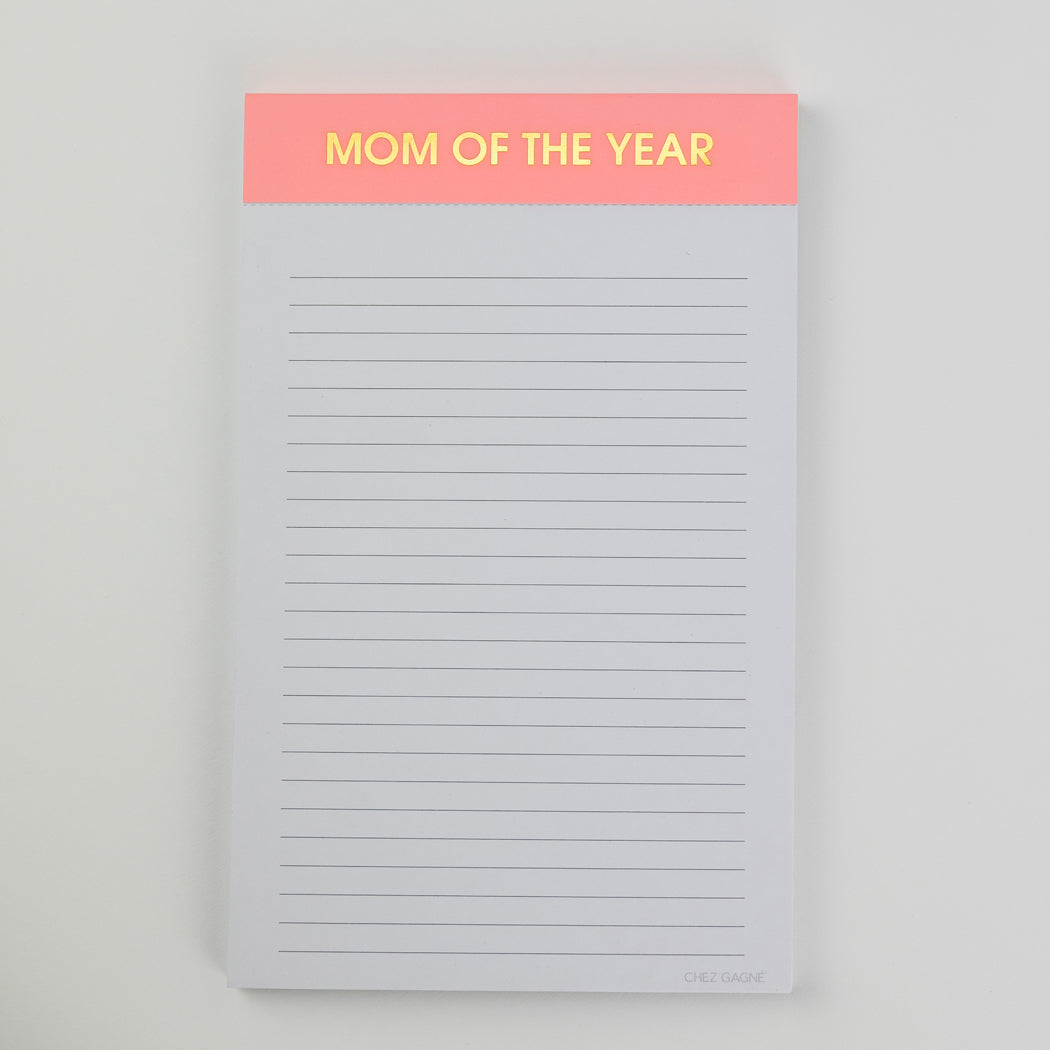 Mom of The Year - Lined Notepad