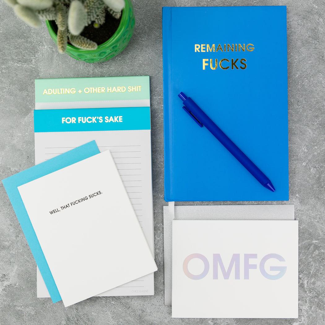 Remaining Fucks - Lake Blue Hardcover Journal