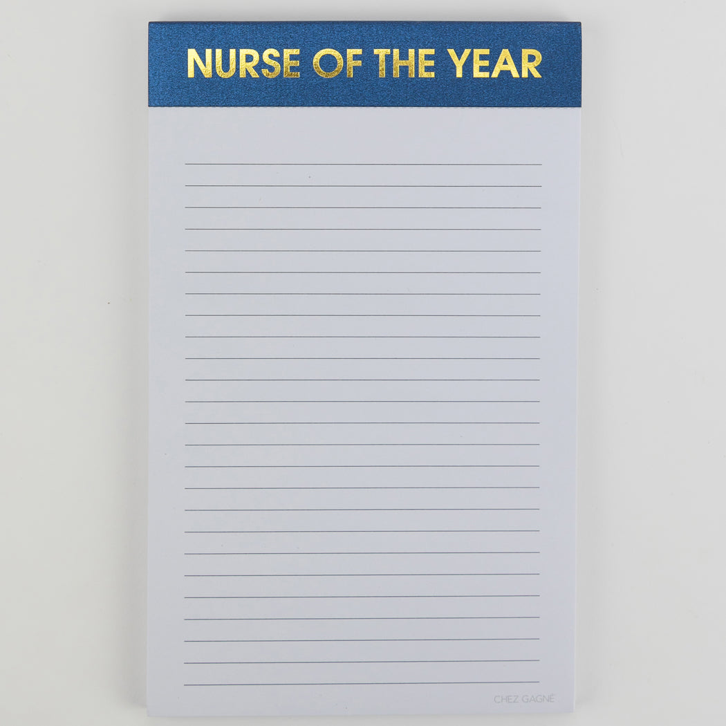 Nurse of the Year - Lined Notepad - Hystar Navy - 5"x8"