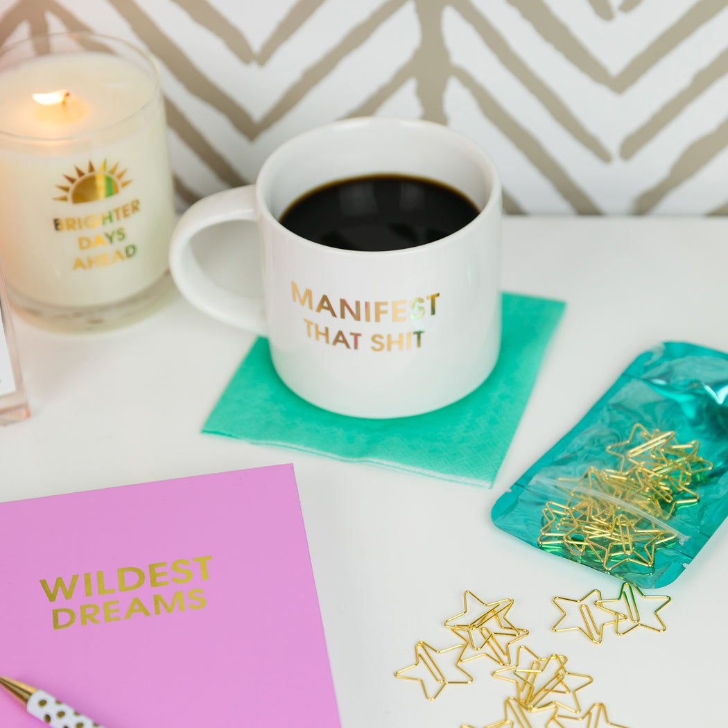 Manifest That Shit! - Gold Foil Metallic Mug