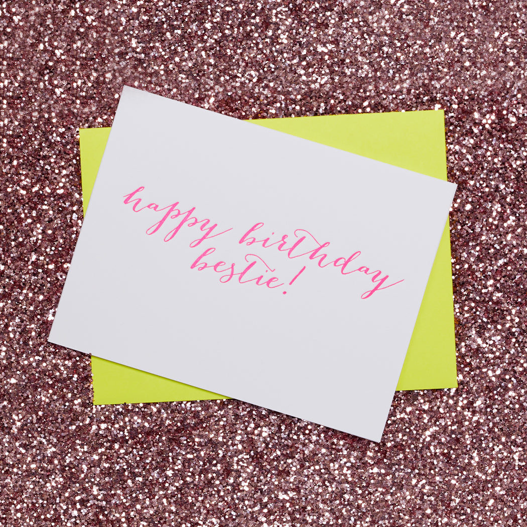 Happy Birthday Bestie - Letterpress Card