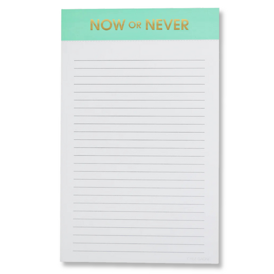 Now Or Never - Lined Notepad