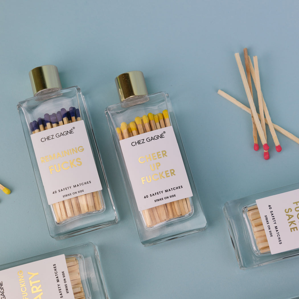 Remaining Fucks - Glass Bottle Safety Matches