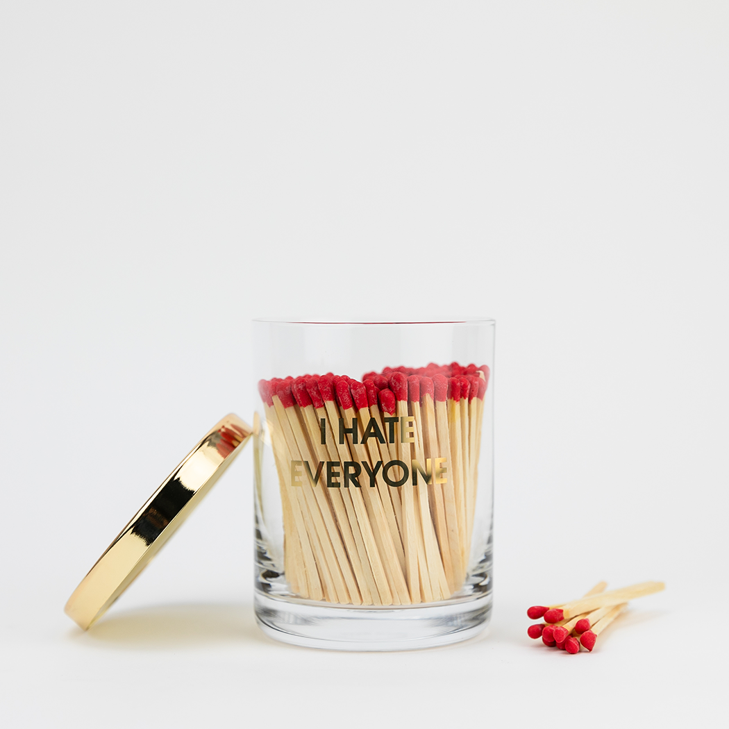 Limited Edition: I Hate Everyone Match + Rocks Glass Duo