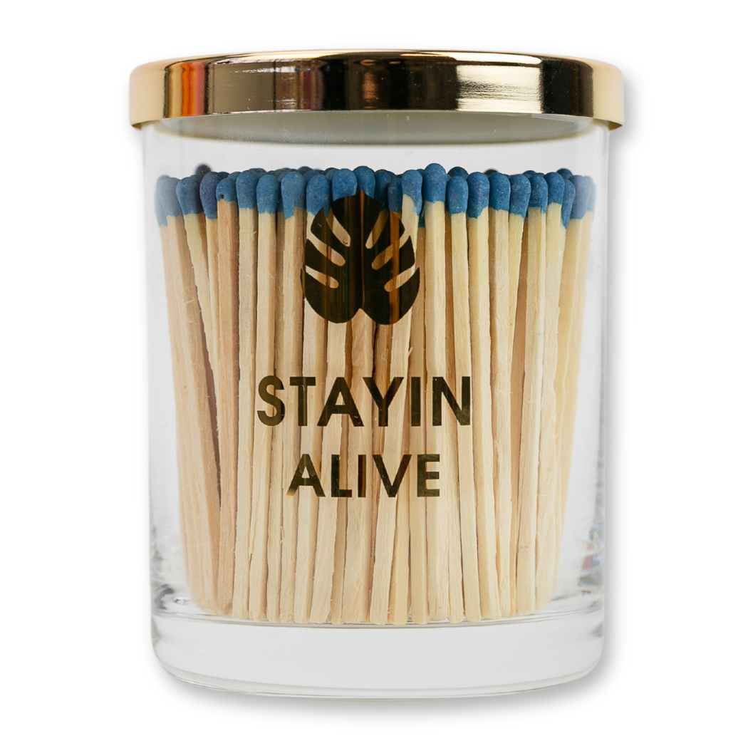 Limited Edition: Stayin' Alive Match + Rocks Glass Duo