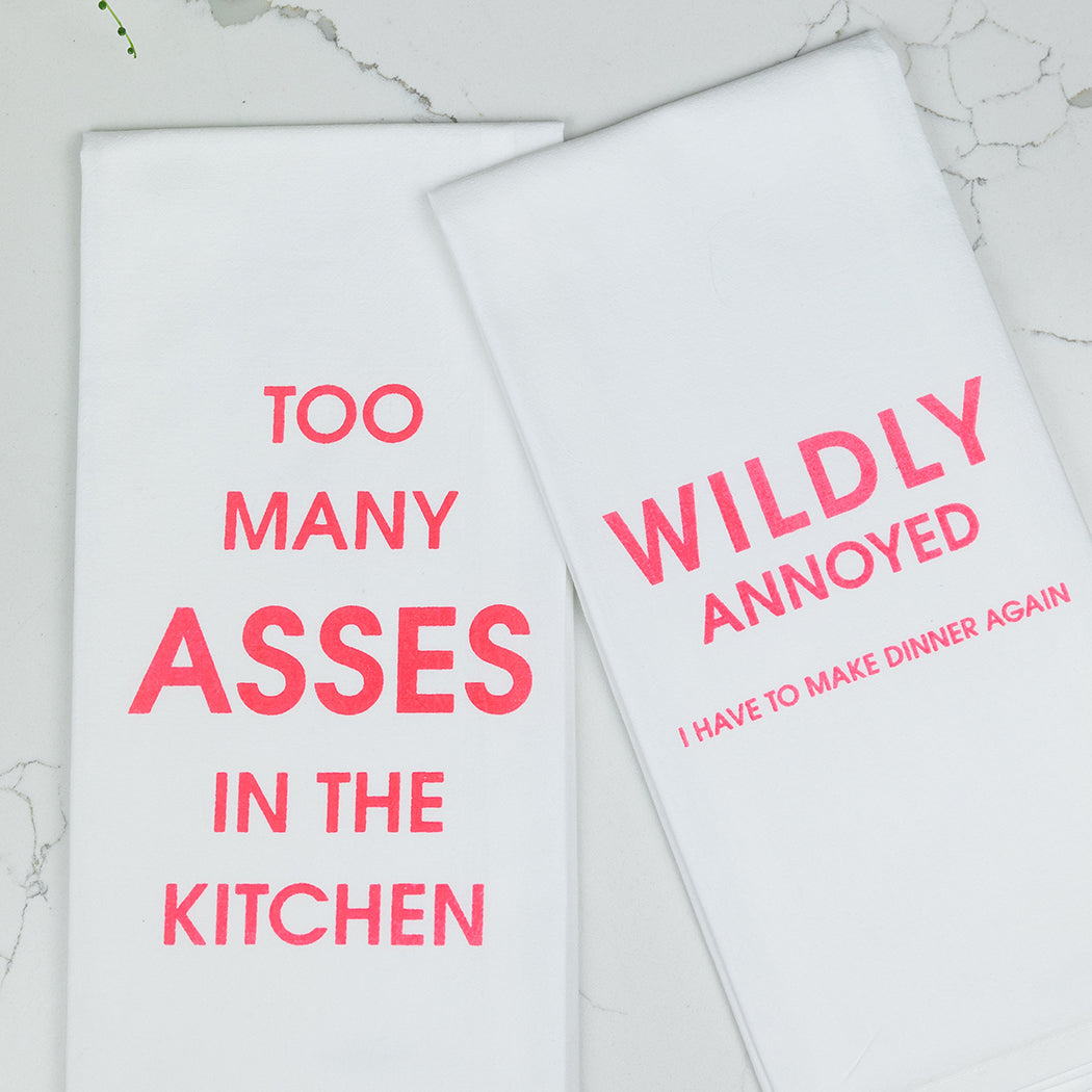 Too Many Asses In The Kitchen - Tea Towels