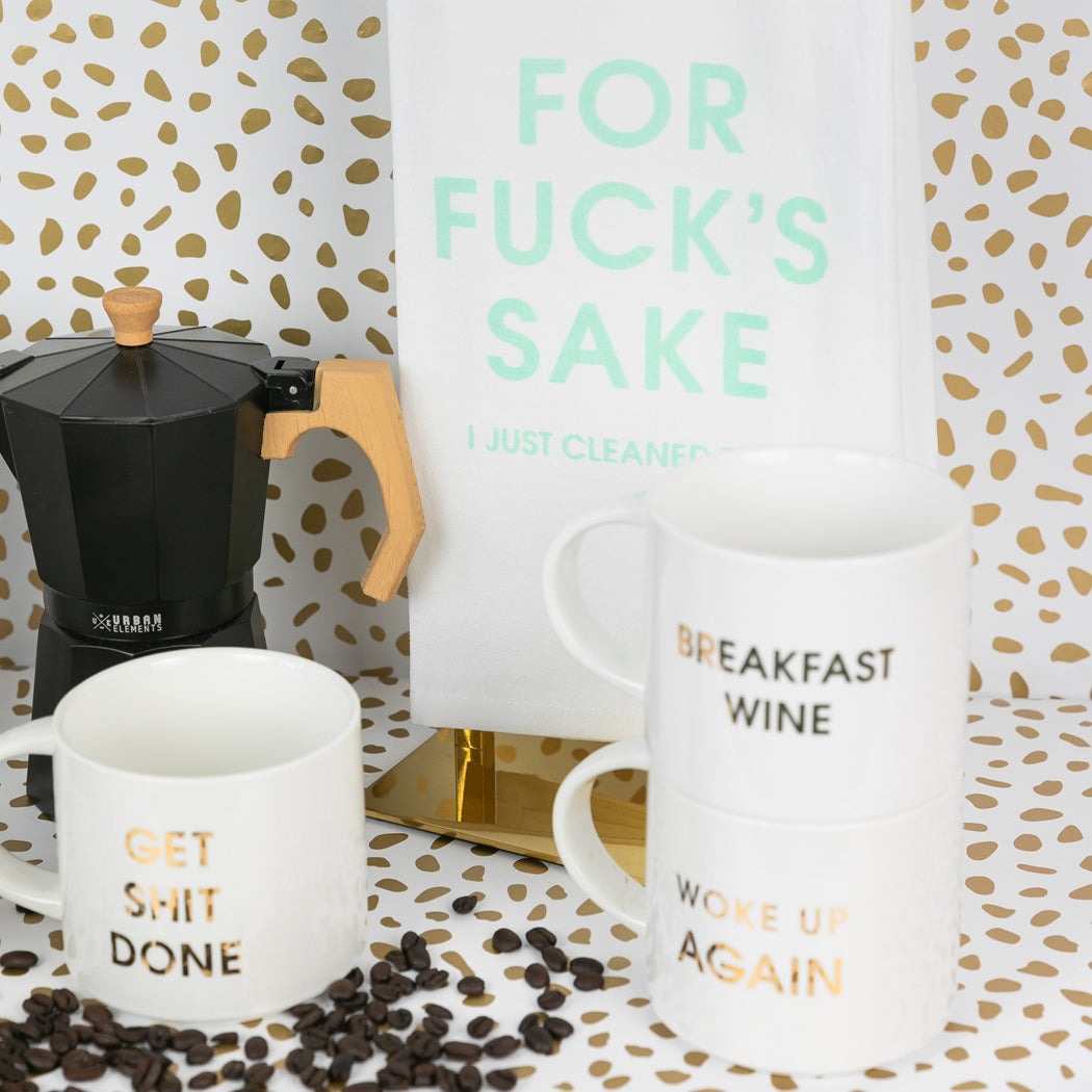 Get Shit Done - Gold Foil Oversized Mug