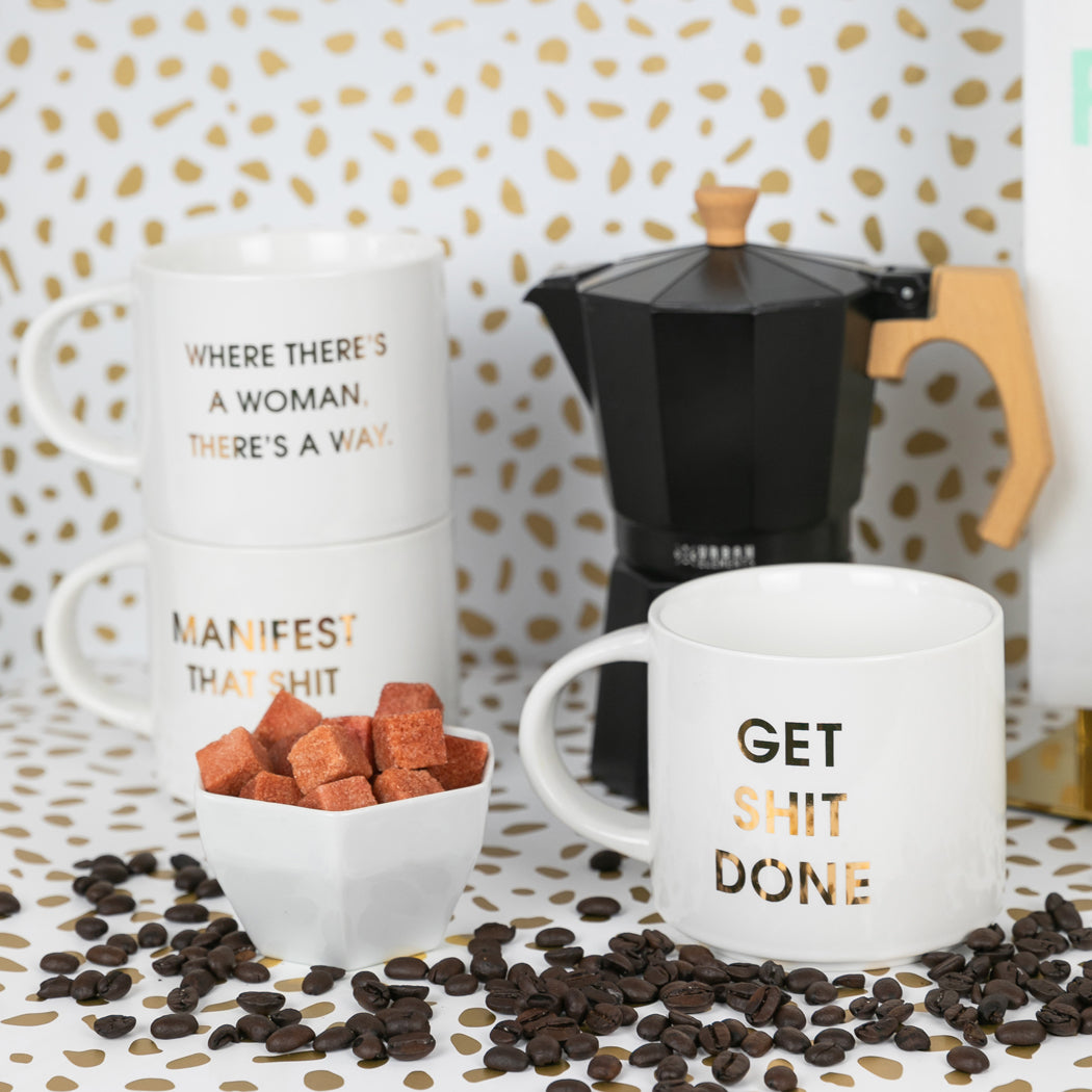 Where There's a Woman There's A Way - Gold Foil Metallic Mug