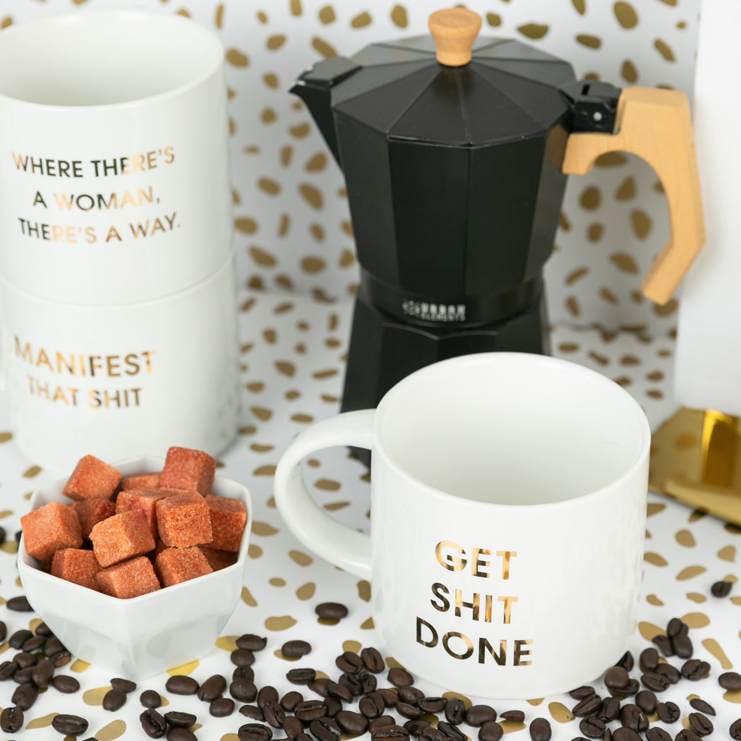 Get Shit Done - Gold Foil Oversized Mug