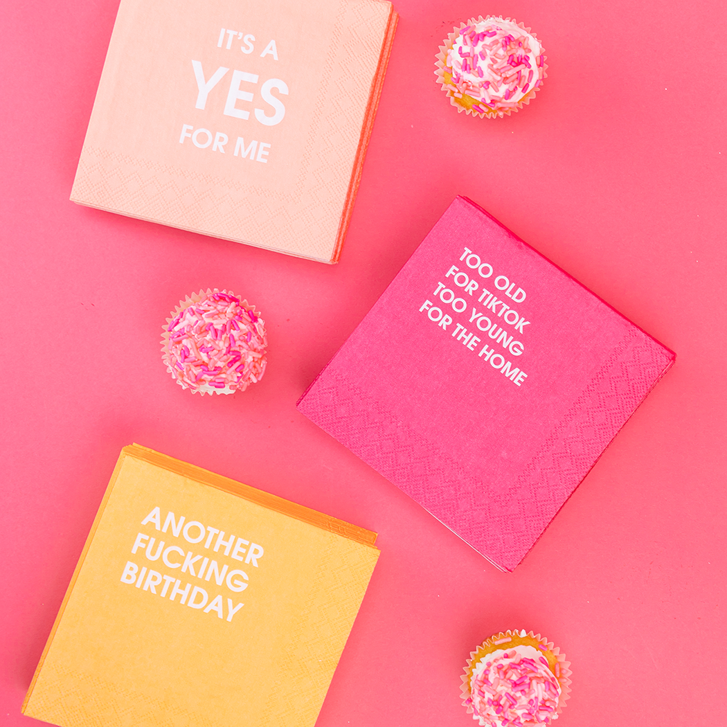 Too Old For Tiktok, Too Young For The Home - Cocktail Napkins