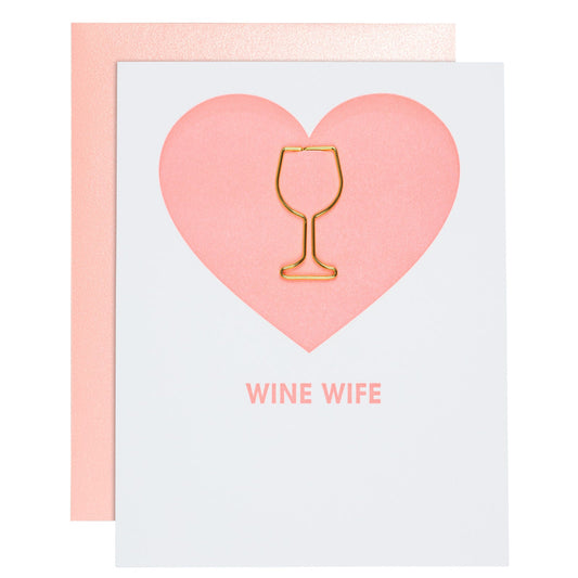 Wine Wife - Wine Paper Clip Letterpress Card