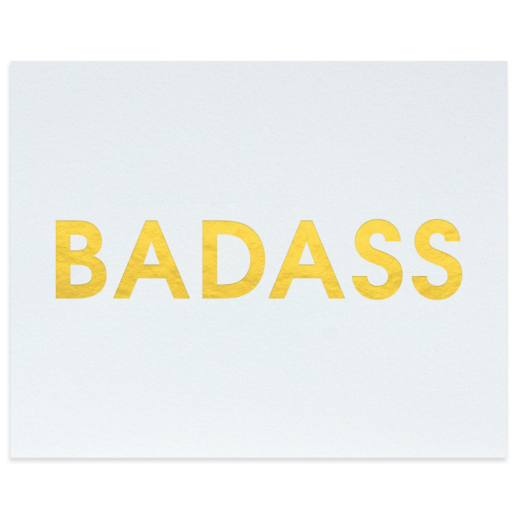 Badass Letterpress Art Print